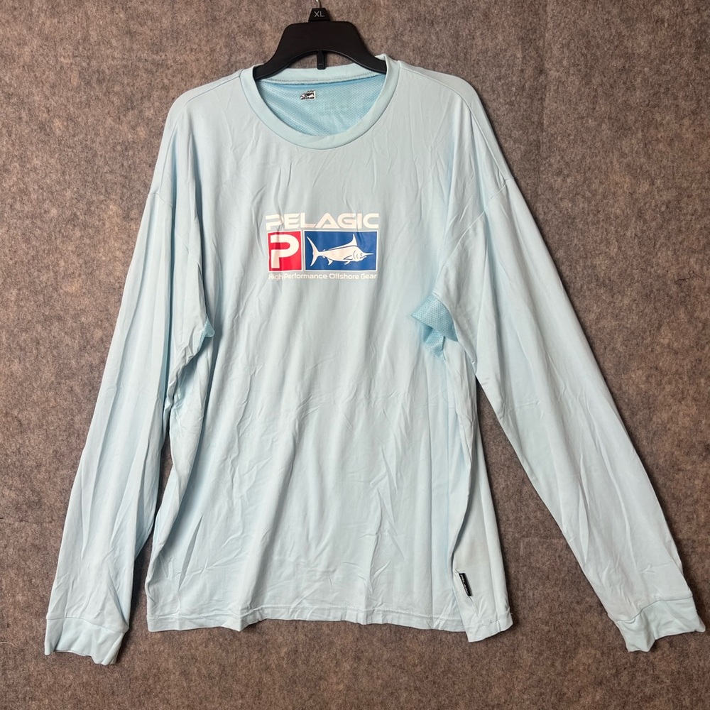 PELAGIC Men’s‎ XL long-sleeve performance fishing ventilated air flow UPF 50+